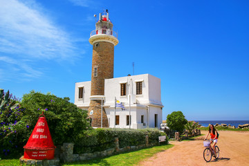 Punta Brava lighthouse in Punta Carretas, Montevideo, Uruguay