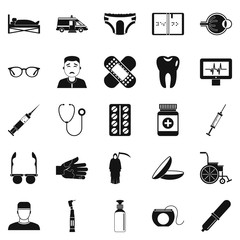 Care of relatives icons set. Simple set of 25 care of relatives vector icons for web isolated on white background