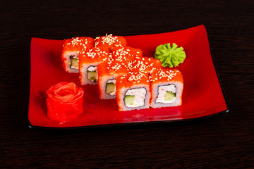 Japanese roll with crab