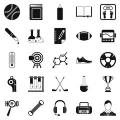 Academy icons set. Simple set of 25 academy vector icons for web isolated on white background