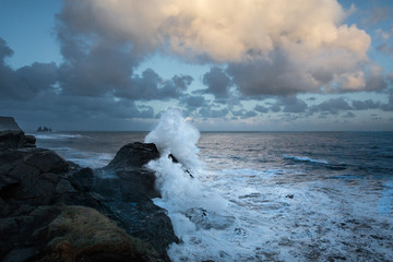Dyrholaey Coast After Sunset