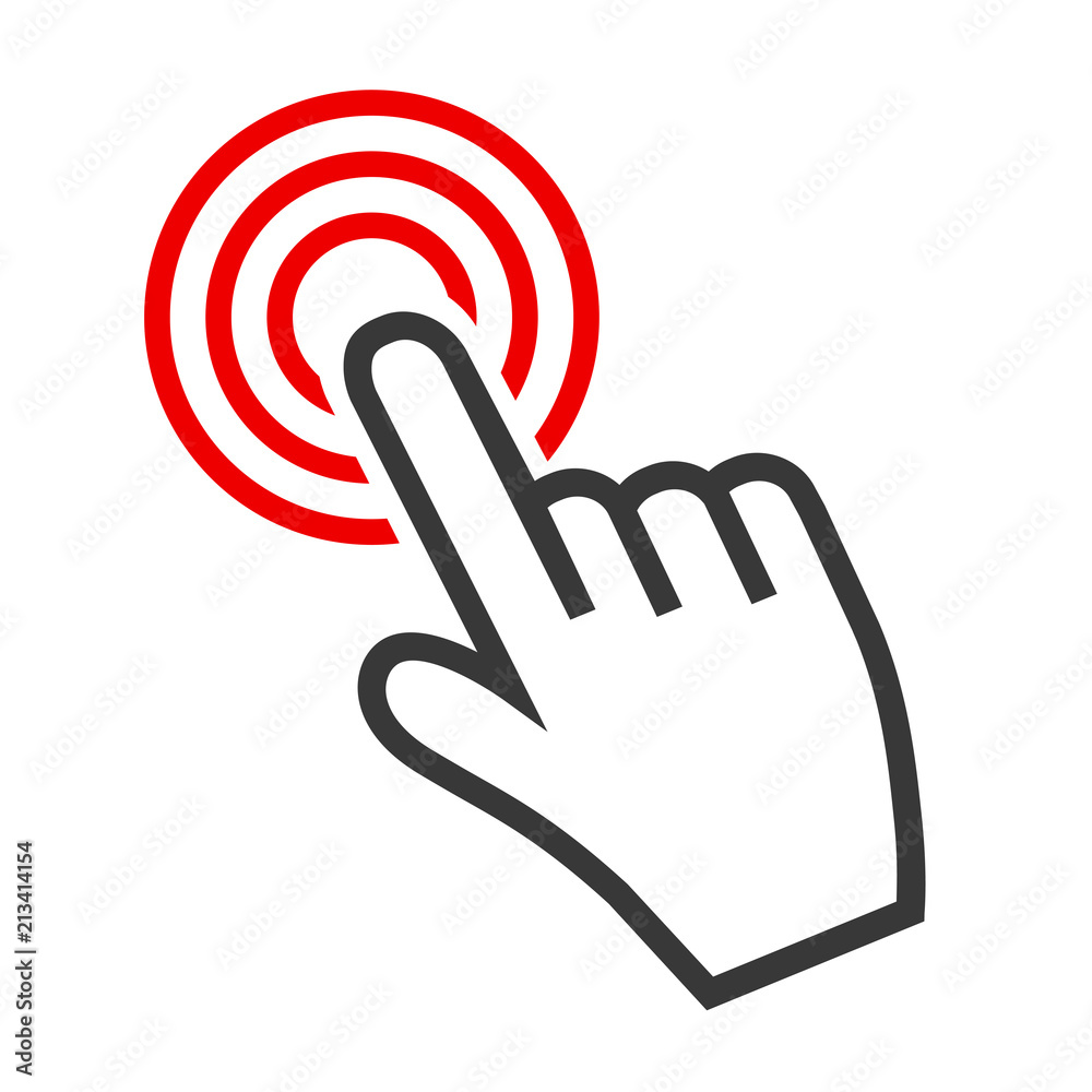 Aufkleber hand making selection icon – for stock vector