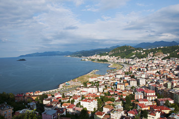 Giresun city view from Northern Turkey aka Black Sea region of Turkey