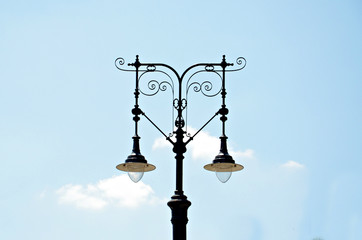 Fototapeta na wymiar Street lamp in Budapest