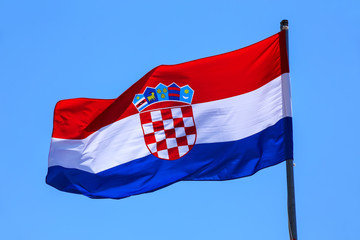 Naklejka premium National flag of Croatia