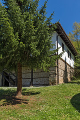 Obraz premium Panoramic view of Medieval Temski monastery St. George, Pirot Region, Republic of Serbia