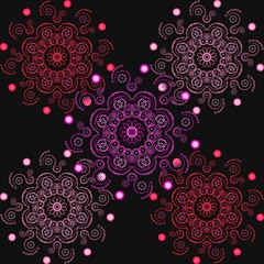 Floral ornament pattern with Oriental motives