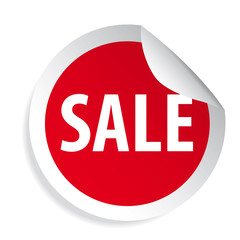 Sale label red sticker
