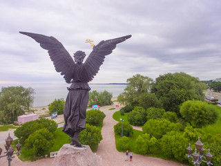 TALLINN, ESTONIA - JUL:Y 08, 2018: Russalka Memorial is a bronze monument sculpted by Amandus...