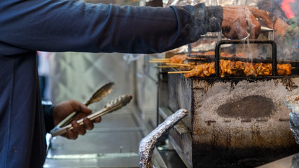 Stand typique de streetfood à New York USA