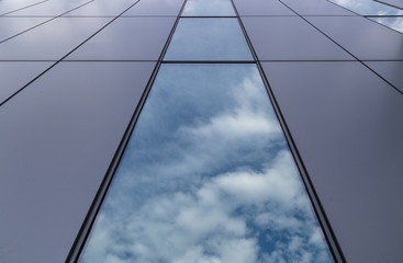 Reflet du ciel dans bâtiment à Copenhague Danemark
