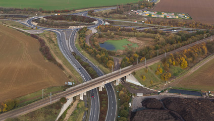 Les routes depuis l'avion