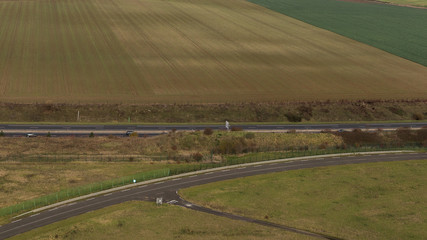 Convergence de routes vue du ciel