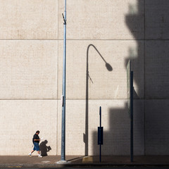Silhouette de passant et ombre à Brisbane Australie
