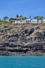 Fototapeta premium Insel La Gomera - am atlantischen Ozean / Atlantik in Playa Santiago - Jardin Tecina - Spanien