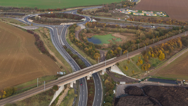 Les routes depuis l'avion
