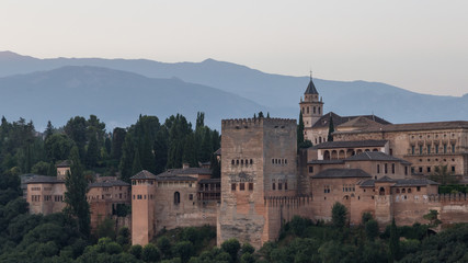 Fototapeta na wymiar Alhambra à Grenade / Espagne au matin