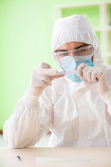 Chemist working in the lab on new experiment