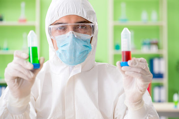 Chemist working in the lab on new experiment