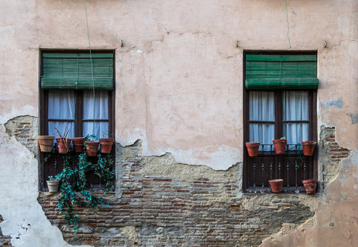 En beige et vert &agrave; Grenade / Espagne
