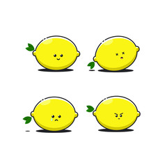 Obraz premium Lemon icon Illustration vector set