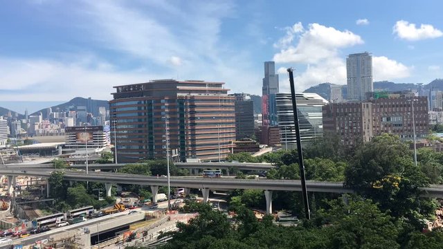 This busy highway is of the busy highways under construction at Hung Ham Hong Kong.