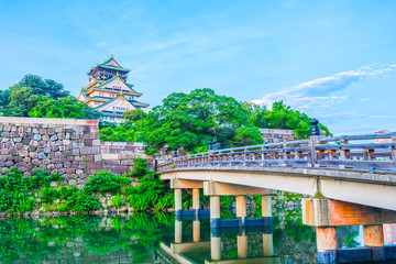 Naklejka premium 大阪城の風景