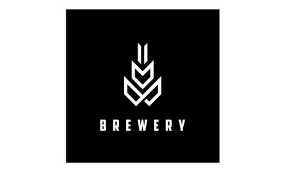 Modern Malt Wheat Grain Cereal Rice Logo design for Beer Brewery logo