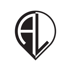 initial letter pin logo