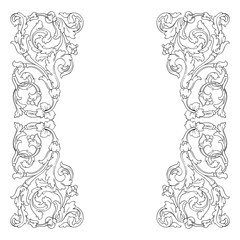 Retro baroque decorations element