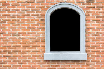 The Brick Wall and Window as Background