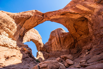 Fototapeta na wymiar Double Arch in Arches National Park, Utah