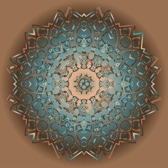 Art deco floral pattern of geometric elements. seamless pattern. Vector illustration. design for printing, presentation, textile industry.