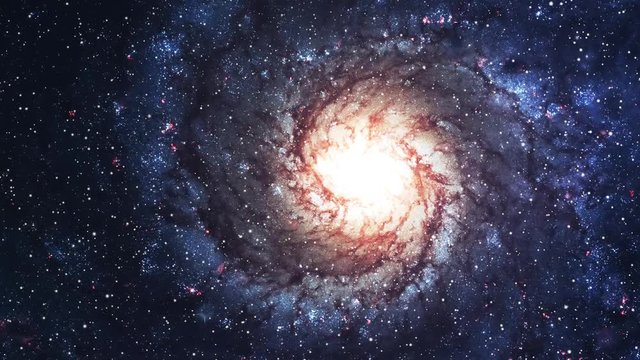 Awesome spiral galaxy many light years far from the Earth. Elements furnished by NASA