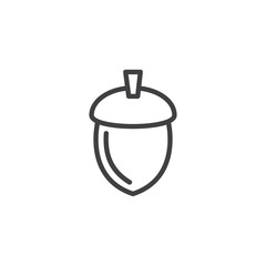 Acorn logo or icon simple minimalist monoline lineart
