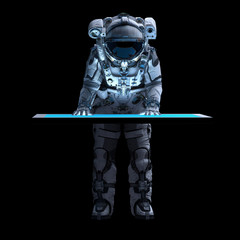 Astronaut in darkness. Mixed media © Sergey Nivens