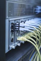optical fibre information technology equipment in data center