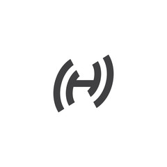 Initial letter H logo design