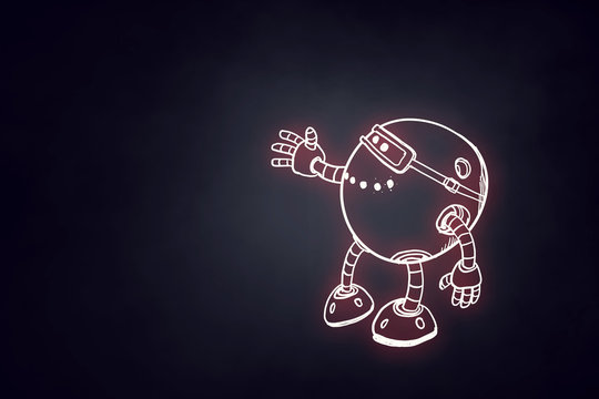 Hand drawn robot