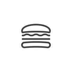 Burger icon line design template