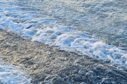 sea and waves Wave caused by cruise ship