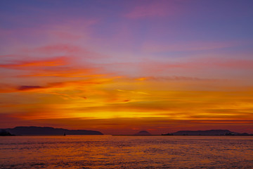 博多湾の夕日