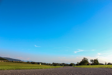 road with wide horizon
