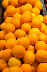 Delicious ripe oranges on sale