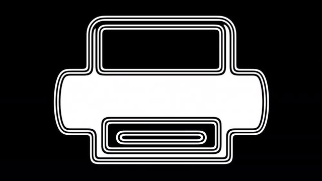 Printer. Looping footage has 4K resolution. Encoder Prores 4444.