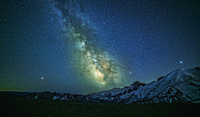 Milky Way Over Mount Rainier