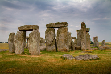 Amazing cloudy close-up of Stonehenge in Wiltshire, England U.K.