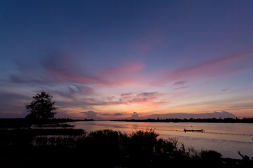 lake view in the sunset
