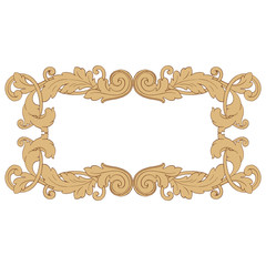 Retro baroque decorations element
