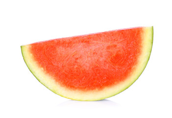 Watermelon slice on white background